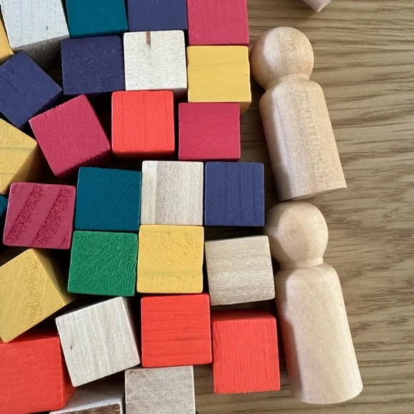 Colorful Wooden Building Blocks Set - Picture 2 of 8
